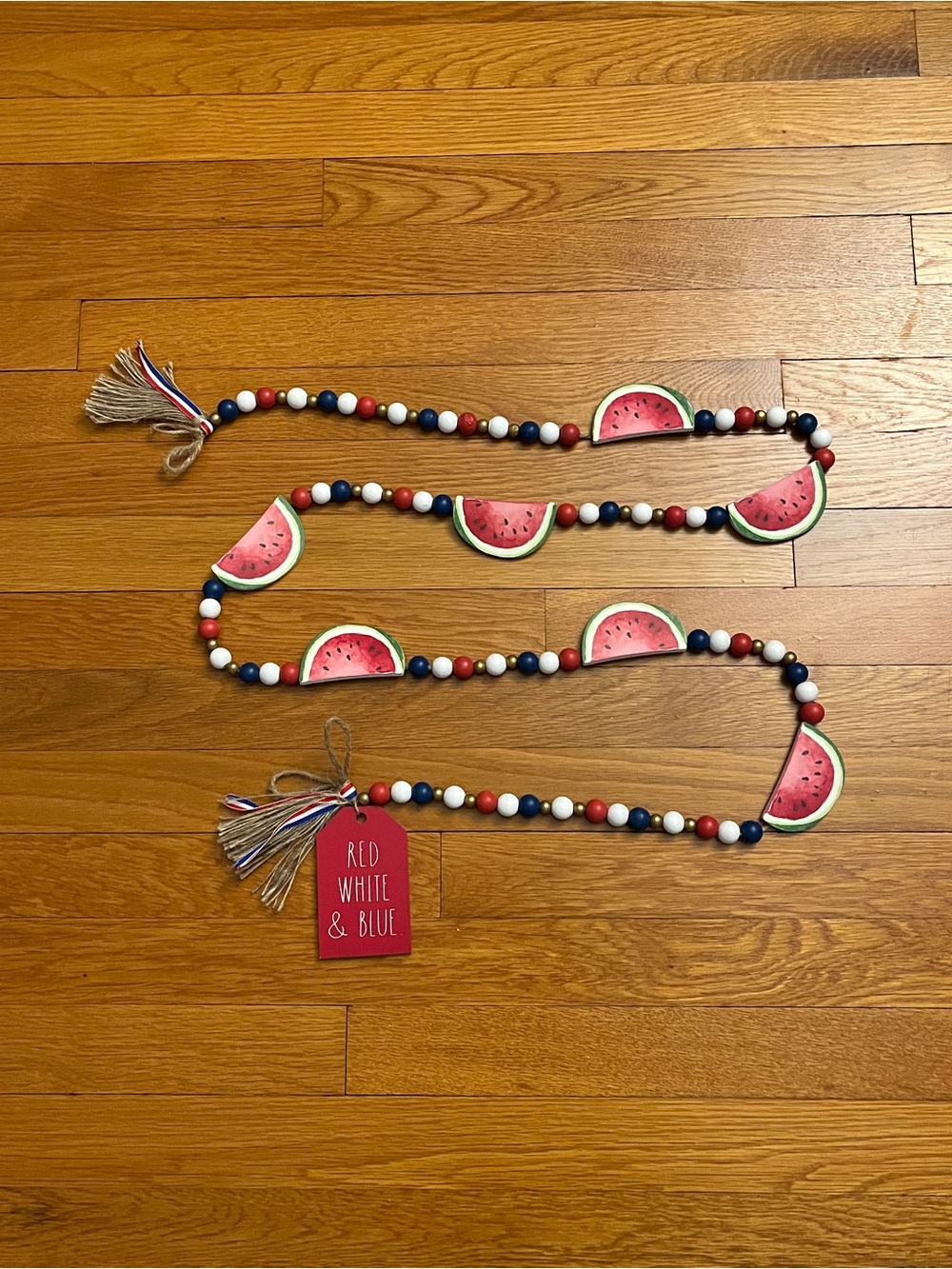 Rae Dunn 4th of July Holiday Themed Beaded Garland